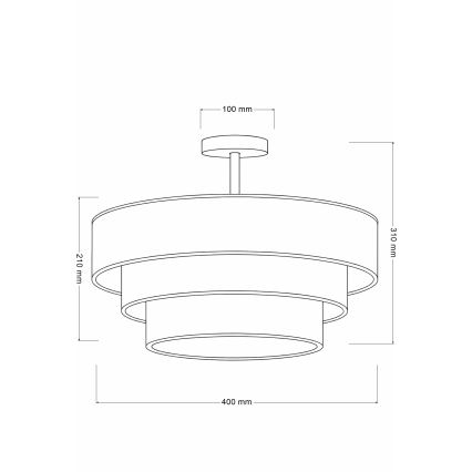 Brilagi - Ytmonterad taklampa LUNETA 1xE27/60W/230V Ø 40 cm, krämvit/guld