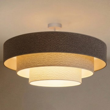 Brilagi - Ytmonterad taklampa LUNETA 3xE27/60W/230V Ø 80 cm grå/krämvit/vit