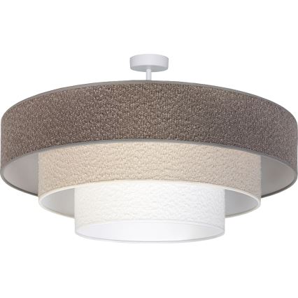 Brilagi - Ytmonterad taklampa LUNETA 3xE27/60W/230V Ø 80 cm grå/krämvit/vit