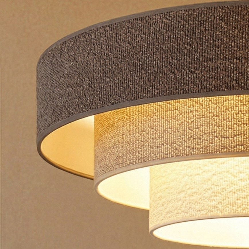 Brilagi - Ytmonterad taklampa LUNETA 3xE27/60W/230V Ø 80 cm grå/krämvit/vit