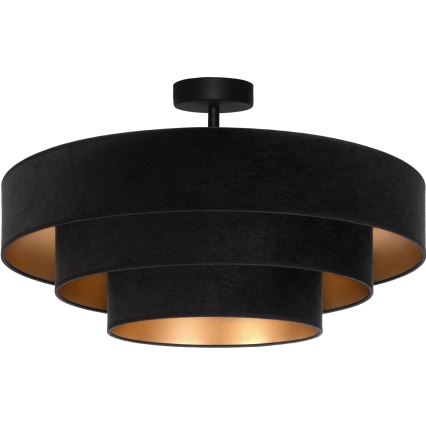 Brilagi - Ytmonterad taklampa LUNETA 3xE27/60W/230V Ø 80 cm svart/guld