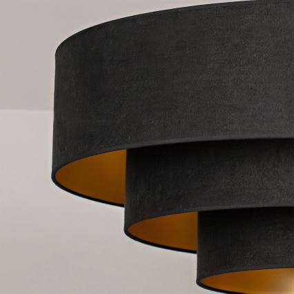 Brilagi - Ytmonterad taklampa LUNETA 3xE27/60W/230V Ø 80 cm svart/guld