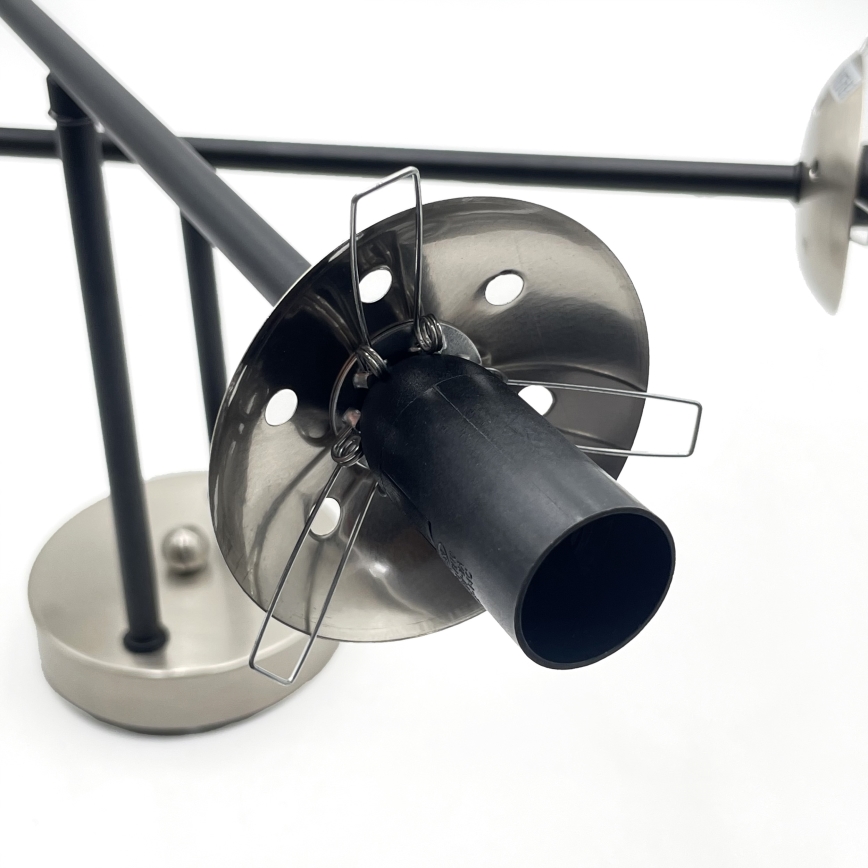 Brilagi - Ytmonterad taklampa MALIVA 4xE14/15W/230V matt krom/rökt glas