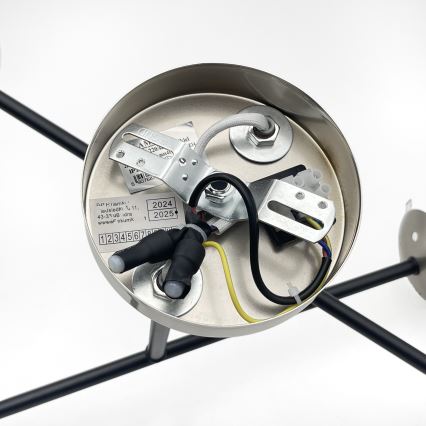 Brilagi - Ytmonterad taklampa MALIVA 4xE14/15W/230V matt krom/rökt glas
