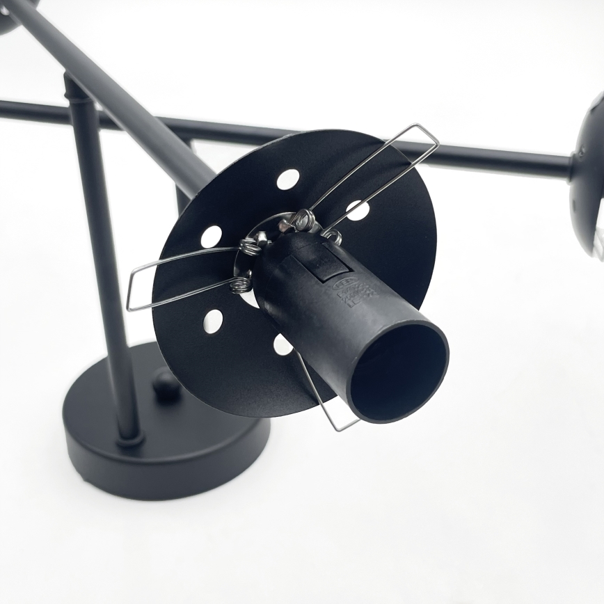 Brilagi - Ytmonterad taklampa MALIVA 4xE14/15W/230V svart/rökfärgad