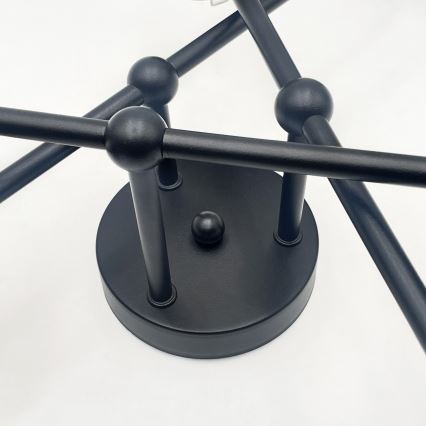 Brilagi - Ytmonterad taklampa MALIVA 6xE14/15W/230V svart/vit