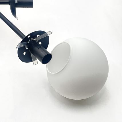 Brilagi - Ytmonterad taklampa MALIVA 6xE14/15W/230V svart/vit