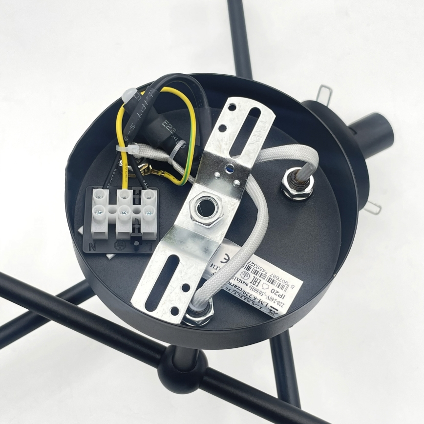 Brilagi - Ytmonterad taklampa MALIVA 6xE14/15W/230V svart/vit