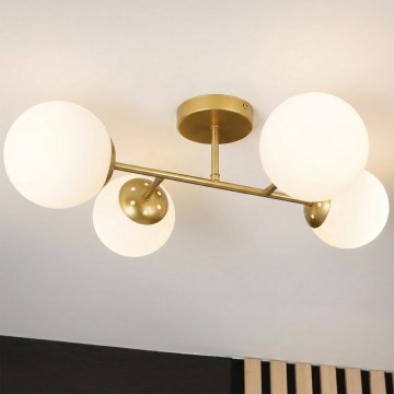 Brilagi - Ytmonterad taklampa MALONY 4xE14/20W/230V guld
