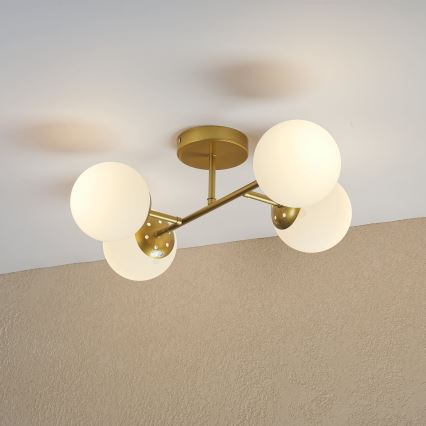 Brilagi - Ytmonterad taklampa MALONY 4xE14/20W/230V guld