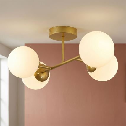 Brilagi - Ytmonterad taklampa MALONY 4xE14/20W/230V guld
