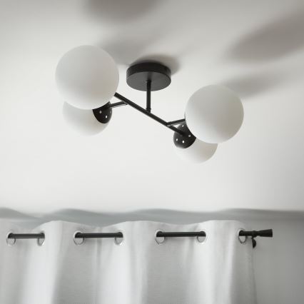 Brilagi - Ytmonterad taklampa MALONY 4xE14/20W/230V svart