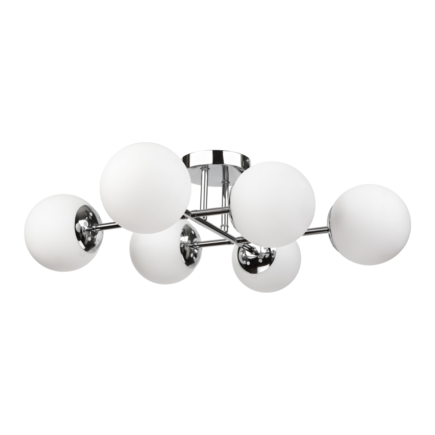 Brilagi - Ytmonterad taklampa MALONY 6xE14/20W/230V blank krom