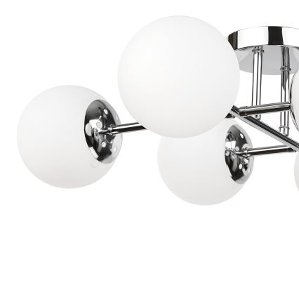 Brilagi - Ytmonterad taklampa MALONY 6xE14/20W/230V blank krom