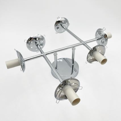 Brilagi - Ytmonterad taklampa MALONY 6xE14/20W/230V blank krom