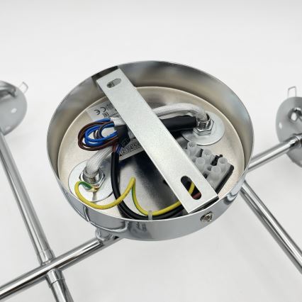 Brilagi - Ytmonterad taklampa MALONY 6xE14/20W/230V blank krom