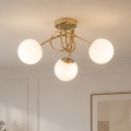 BRILAGI - Ytmonterad taklampa MILO 3xE27/60W/230V, guldig