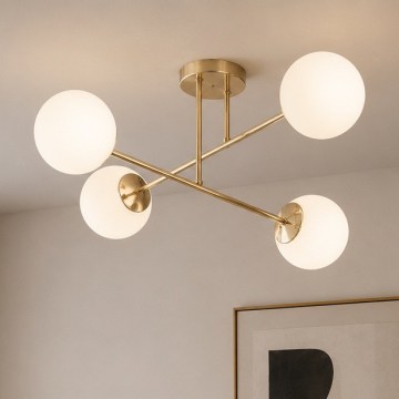 BRILAGI - Ytmonterad taklampa MILO 4xE27/60W/230V guld