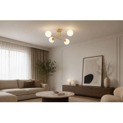 BRILAGI - Ytmonterad taklampa MILO 4xE27/60W/230V guld