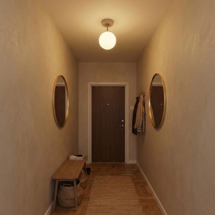 Brilagi - Ytmonterad taklampa MILO ECRU 1xE27/60W/230V beige/guld