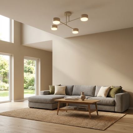 Brilagi - Ytmonterad taklampa MONO 4xGX53/12W/230V beige