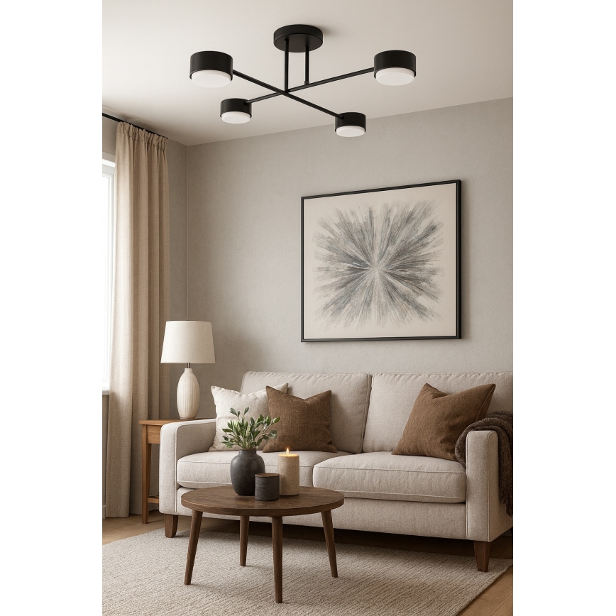 Brilagi - Ytmonterad taklampa MONO 4xGX53/12W/230V svart
