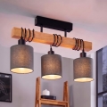 BRILAGI - Ytmonterad taklampa NUBILA 3xE27/60W/230V furu/antracit