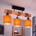 BRILAGI - Ytmonterad taklampa NUBILA 3xE27/60W/230V furu/orange