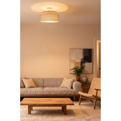 Brilagi - Ytmonterad taklampa PADOVA 1xE27/60W/230V Ø 40 cm beige