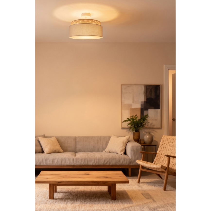 Brilagi - Ytmonterad taklampa PADOVA 1xE27/60W/230V Ø 40 cm beige