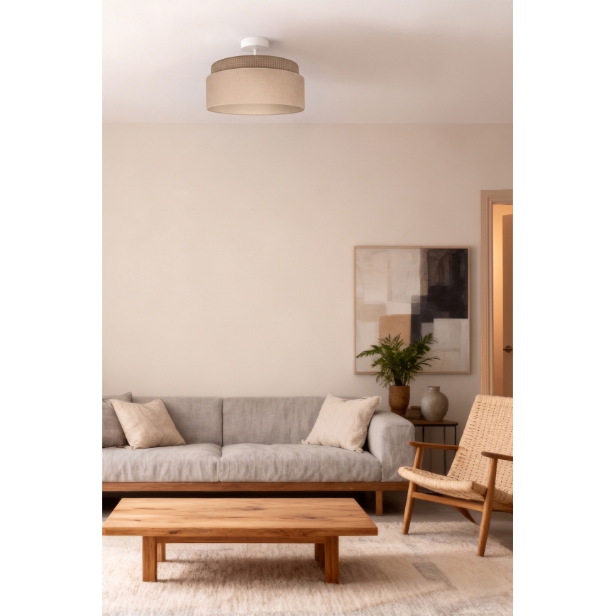 Brilagi - Ytmonterad taklampa PADOVA 1xE27/60W/230V Ø 40 cm beige