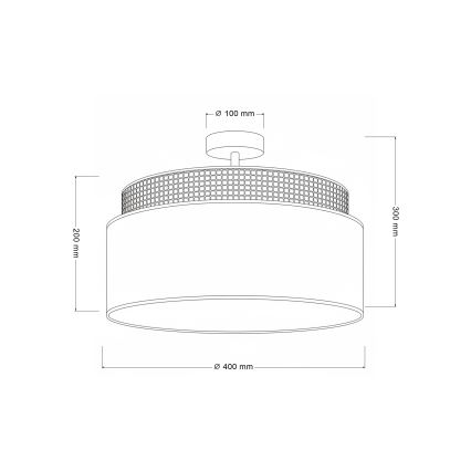 Brilagi - Ytmonterad taklampa PADOVA 1xE27/60W/230V Ø 40 cm beige
