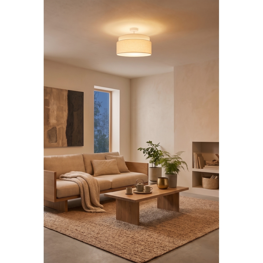 Brilagi - Ytmonterad taklampa PADOVA 1xE27/60W/230V Ø 40 cm krämvit