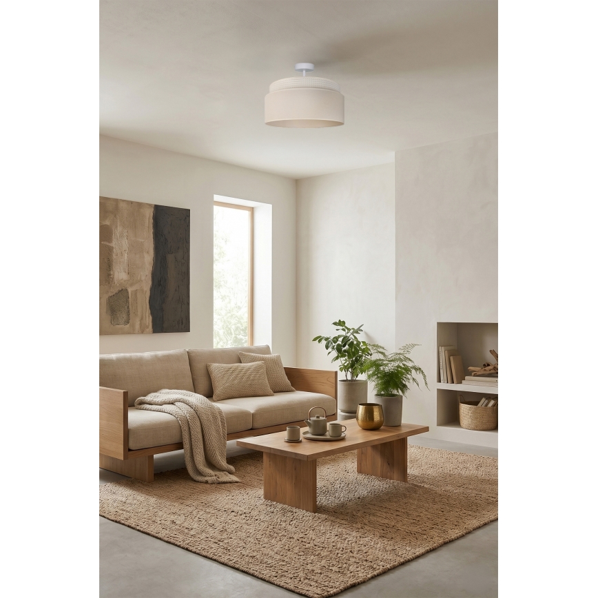 Brilagi - Ytmonterad taklampa PADOVA 1xE27/60W/230V Ø 40 cm krämvit
