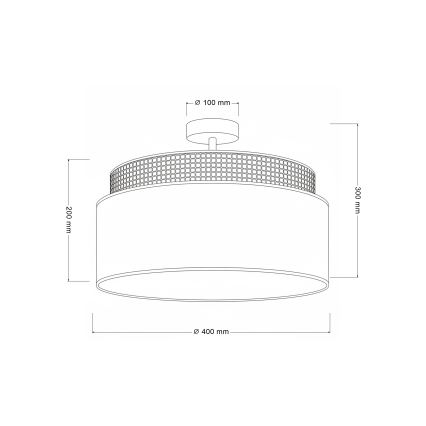 Brilagi - Ytmonterad taklampa PADOVA 1xE27/60W/230V Ø 40 cm krämvit