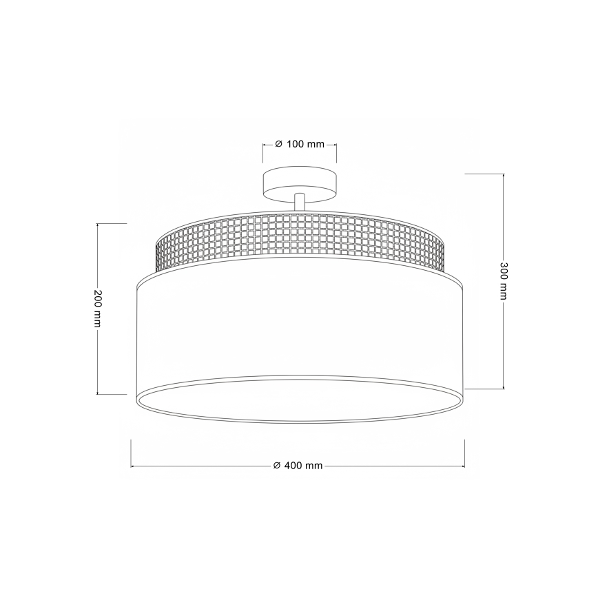 Brilagi - Ytmonterad taklampa PADOVA 1xE27/60W/230V Ø 40 cm krämvit