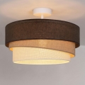 Brilagi - Ytmonterad taklampa TRIO 1xE27/60W/230V Ø 40 cm brun/beige/vit