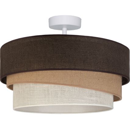 Brilagi - Ytmonterad taklampa TRIO 1xE27/60W/230V Ø 40 cm brun/beige/vit