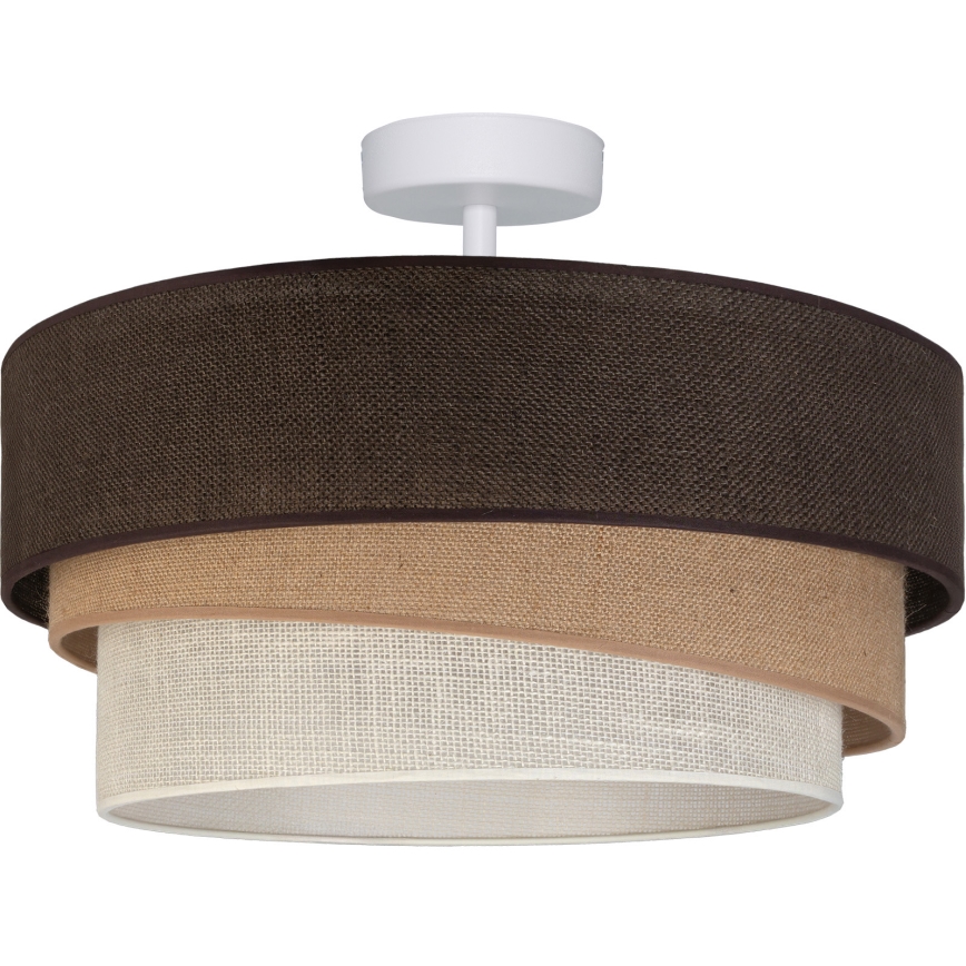 Brilagi - Ytmonterad taklampa TRIO 1xE27/60W/230V Ø 40 cm brun/beige/vit
