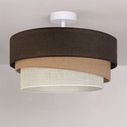 Brilagi - Ytmonterad taklampa TRIO 1xE27/60W/230V Ø 40 cm brun/beige/vit