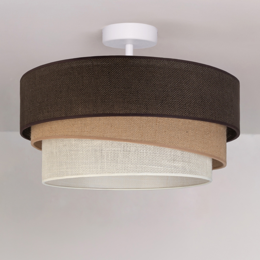 Brilagi - Ytmonterad taklampa TRIO 1xE27/60W/230V Ø 40 cm brun/beige/vit