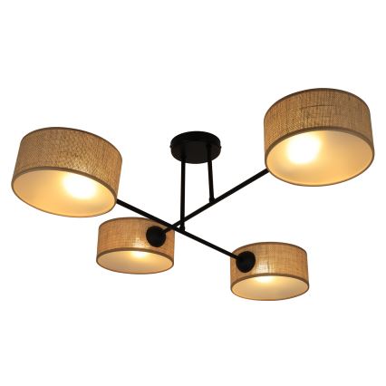 Brilagi - Ytmonterad taklampa VIRGO 4xE14/40W/230V beige/svart
