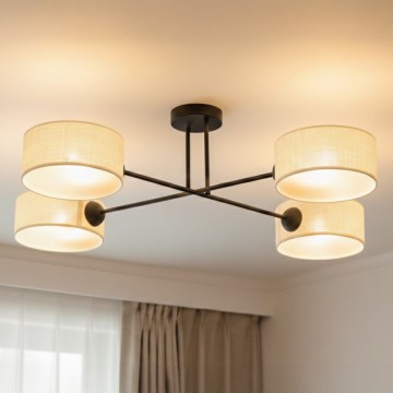 Brilagi - Ytmonterad taklampa VIRGO 4xE14/40W/230V krämvit/svart