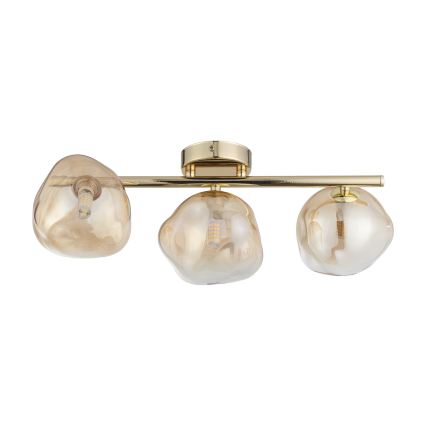 Brilagi - Ytmonterad taklampa VULCANO 3xG9/8W/230V guld/rökbeige