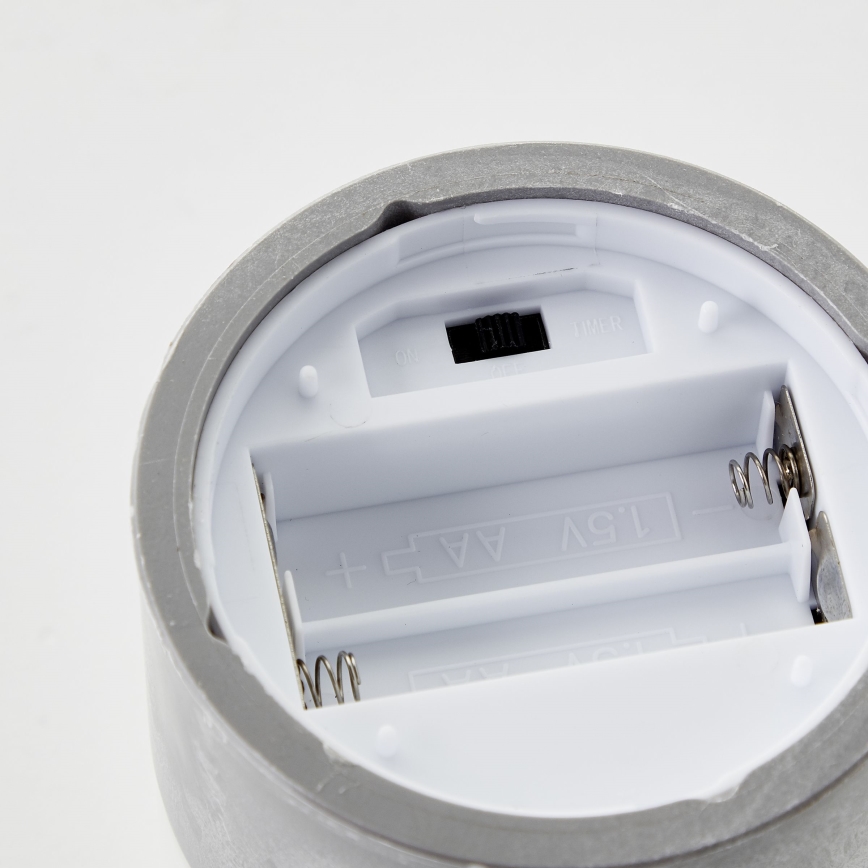 Brilliant - 3-pack LED-ljus BOUGIE LED/2xAA IP44, grå/rökfärgade