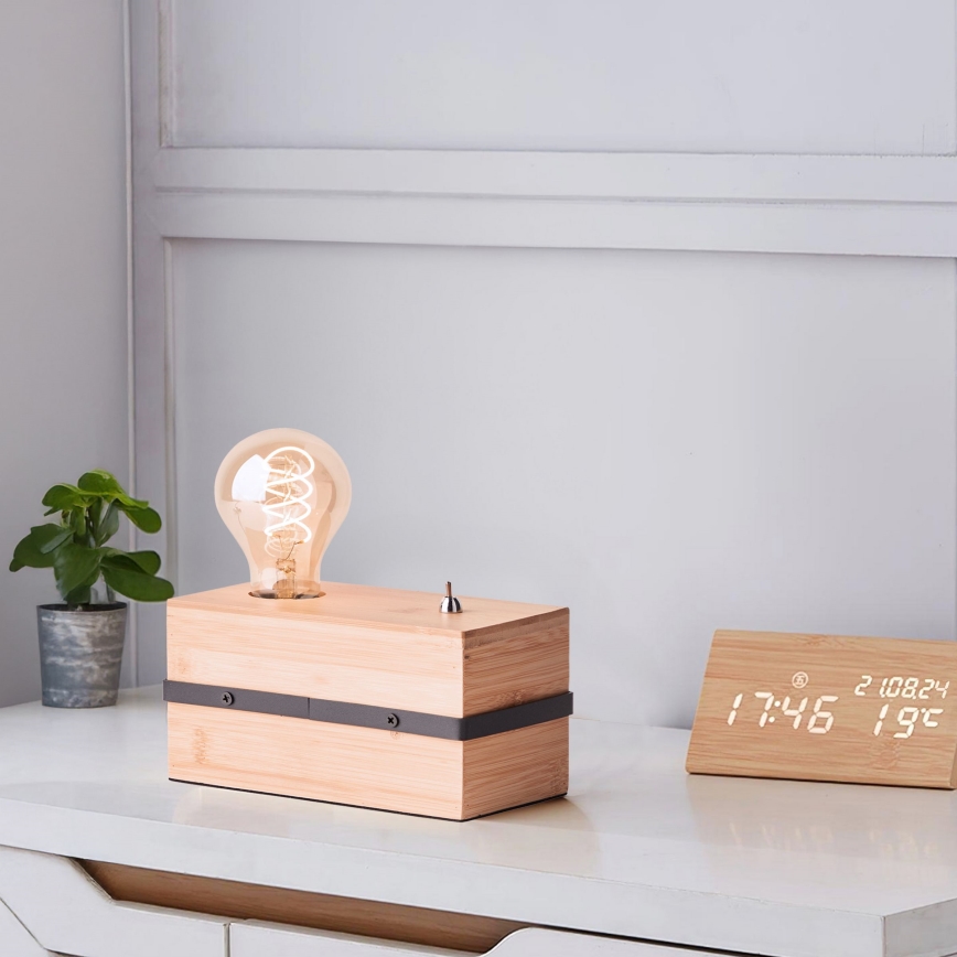 Brilliant - Bordslampa BENNY 1xE27/40W/230V bambu