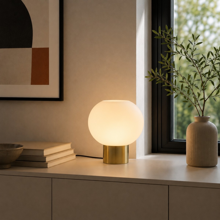 Brilliant - Bordslampa FANNY 1xE27/20W/230V mässing