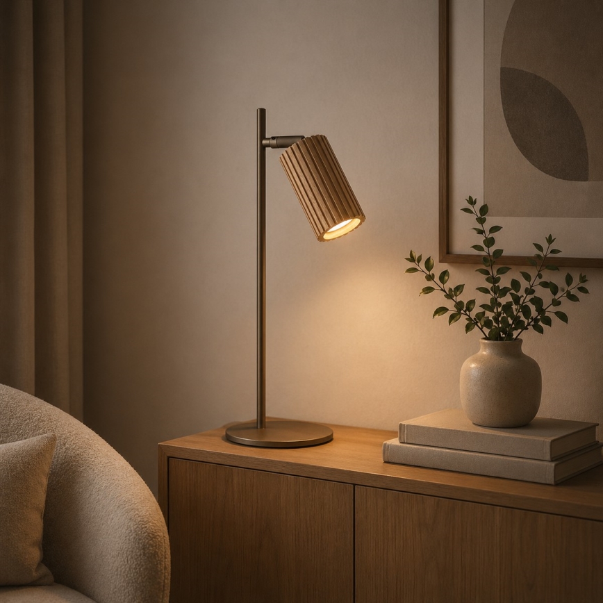Brilliant - Bordslampa LAKEWOOD 1xGU10/10W/230V brun