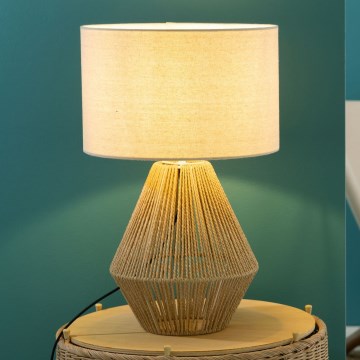 Brilliant - Bordslampa LARAINE 1xE27/42W/230V beige