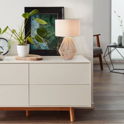 Brilliant - Bordslampa LARAINE 1xE27/42W/230V beige